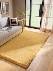 Ochre Yellow Super Softy Rug - Image 1 of 5