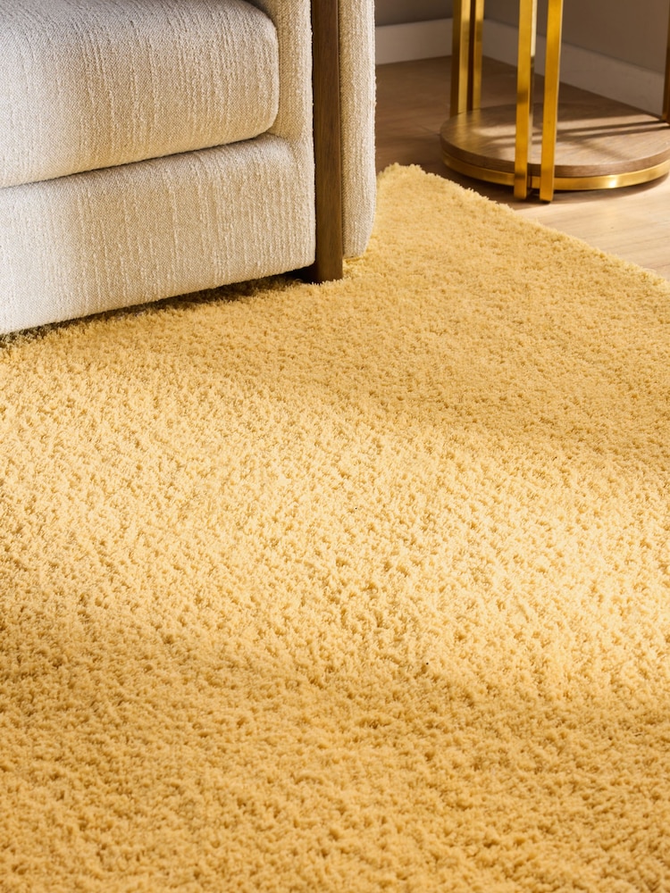 Ochre Yellow Super Softy Rug - Image 2 of 5