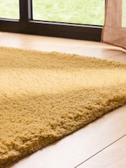 Ochre Yellow Super Softy Rug - Image 3 of 5