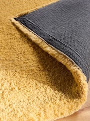 Ochre Yellow Super Softy Rug - Image 4 of 5