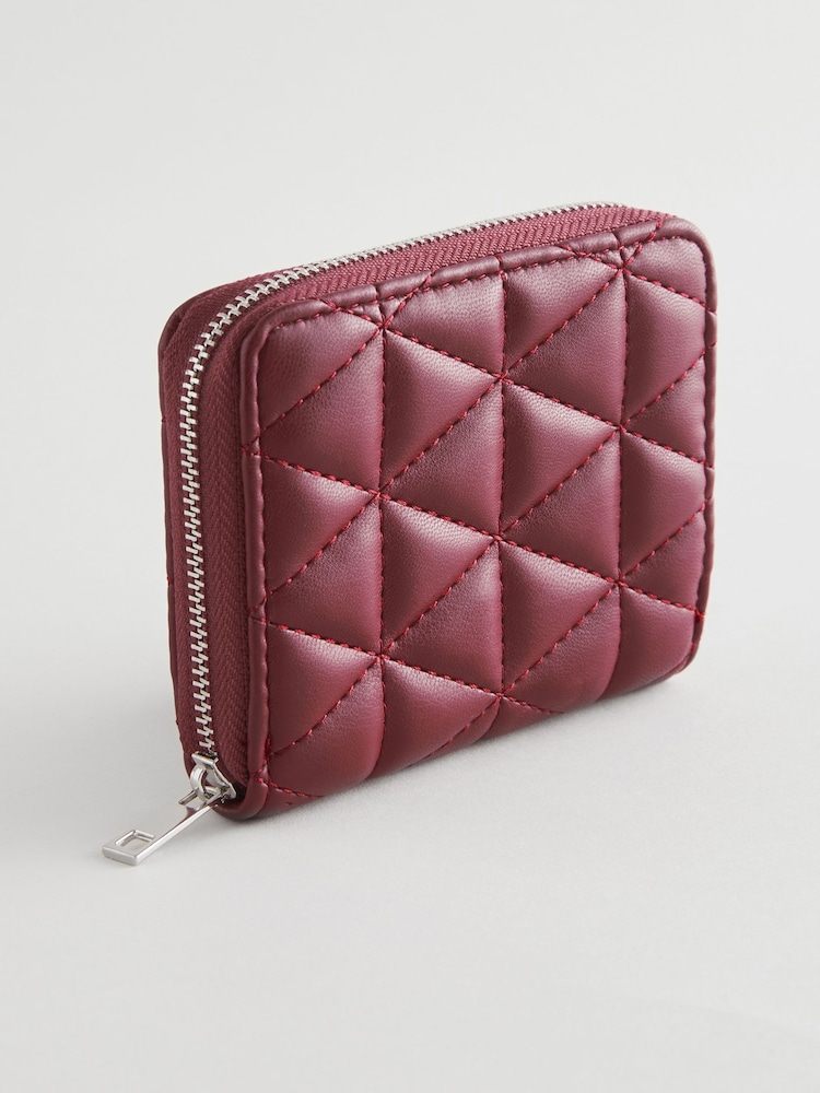 Rot gesteppt - Print Mini Purse - Bild 1 von 4 Rot gesteppt - Print Mini Purse - Bild 1 von 4