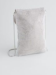 Silver Tone Sparkle Cross-Body Phone Bag - Image 10 of 10