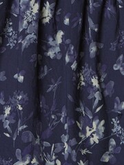 Gap Blue Floral Smocked Square Neck Tiered Dress (6mths-5yrs) - Image 3 of 3