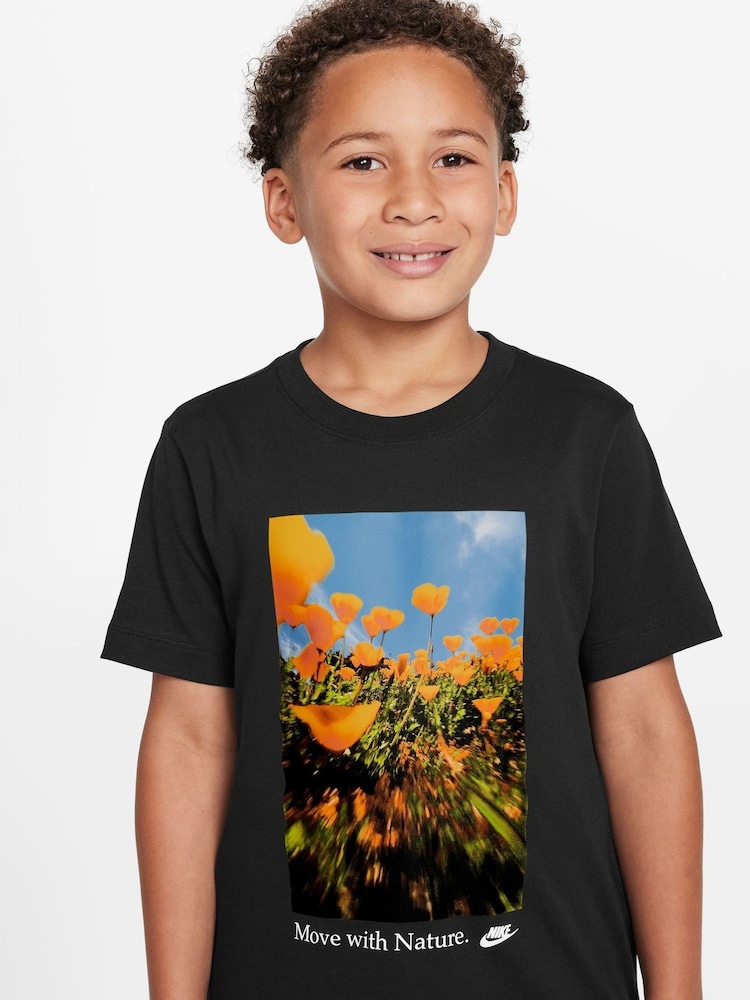 Nike Black Sportswear 100% Cotton T-Shirt - Image 3 of 3