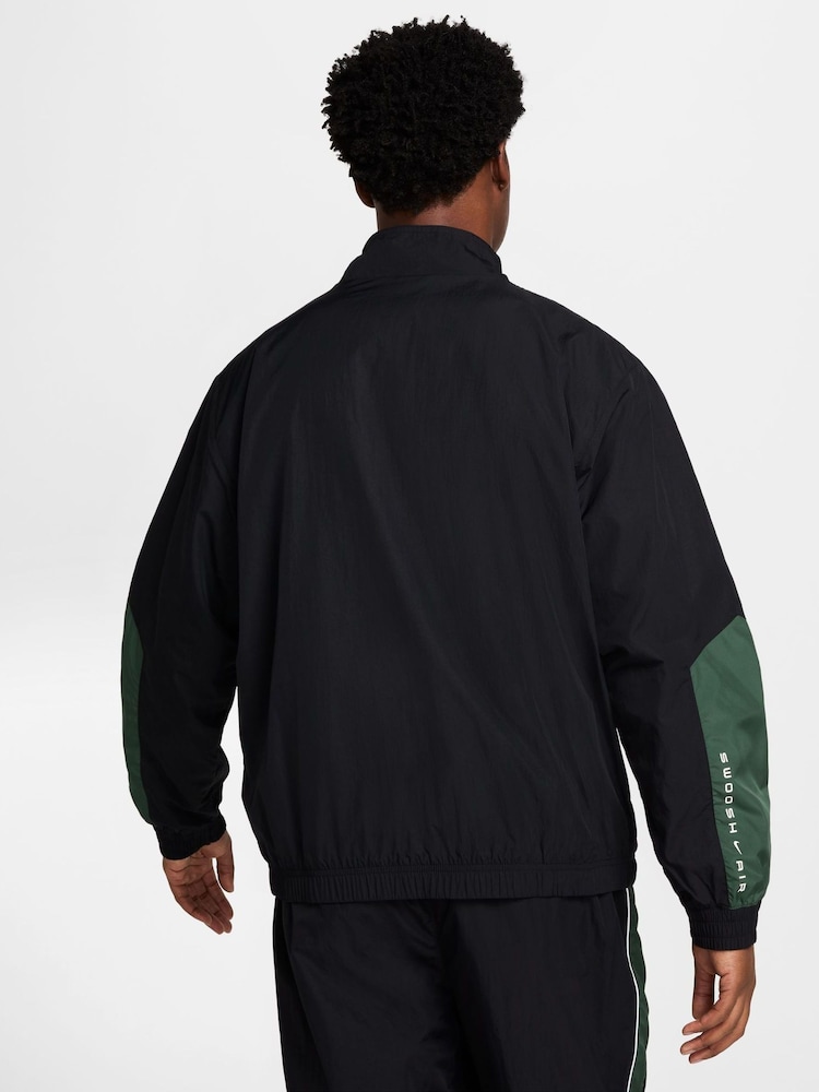 Nike Black Yellow Sportswear Air Woven Track Jacket - Image 2 of 7
