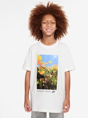 Nike White Sportswear 100% Cotton T-Shirt - Image 1 of 3