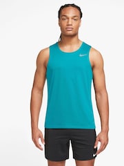 Nike Cactus Blue Dri-FIT Miler Running Vest Top - Image 1 of 4