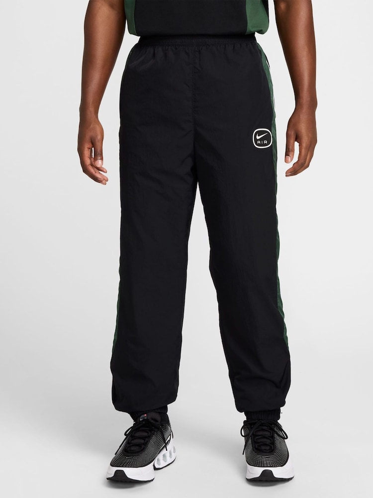 Nike Black Yellow Sportswear Air Woven Track Joggers - Image 1 of 5