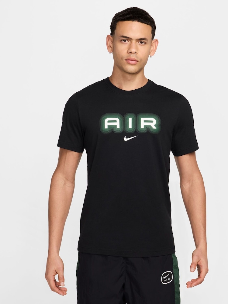 Nike Black Yellow Air Graphic T-Shirt - Image 1 of 4
