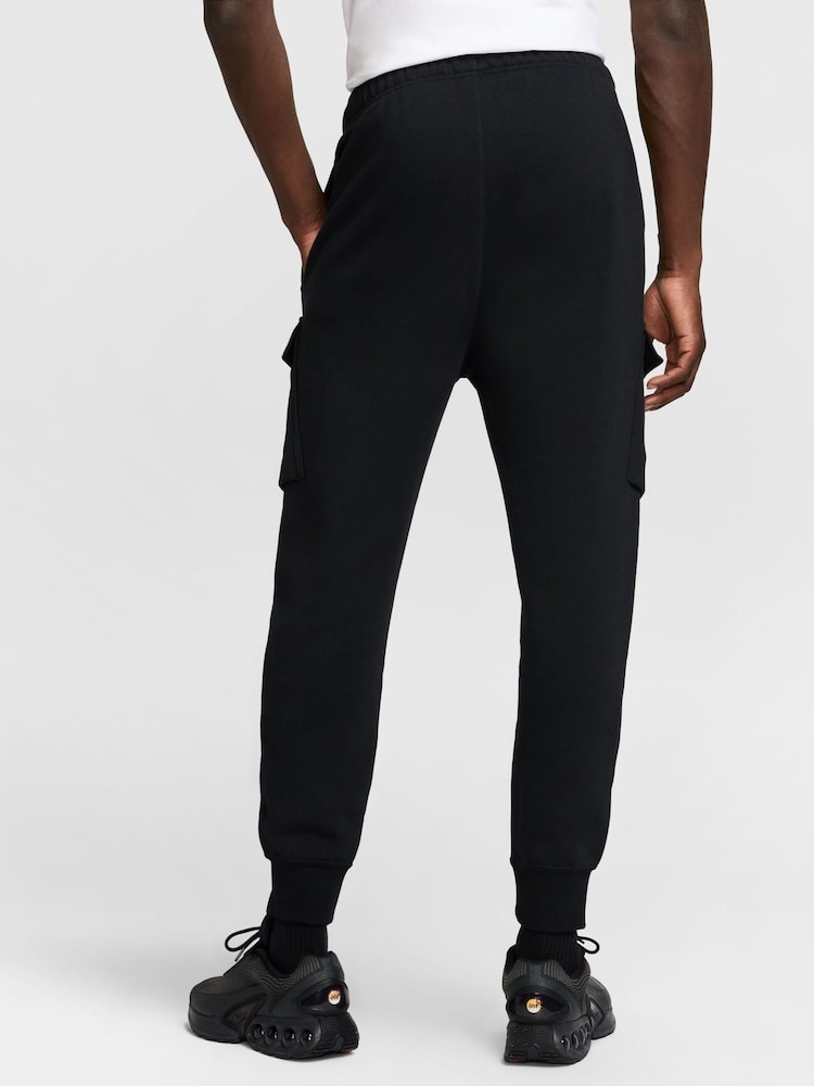 Nike Black Sportswear Air Fleece Cargo Joggers - Image 2 of 7