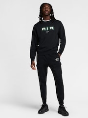 Nike Black Sportswear Air Fleece Cargo Joggers - Image 7 of 7