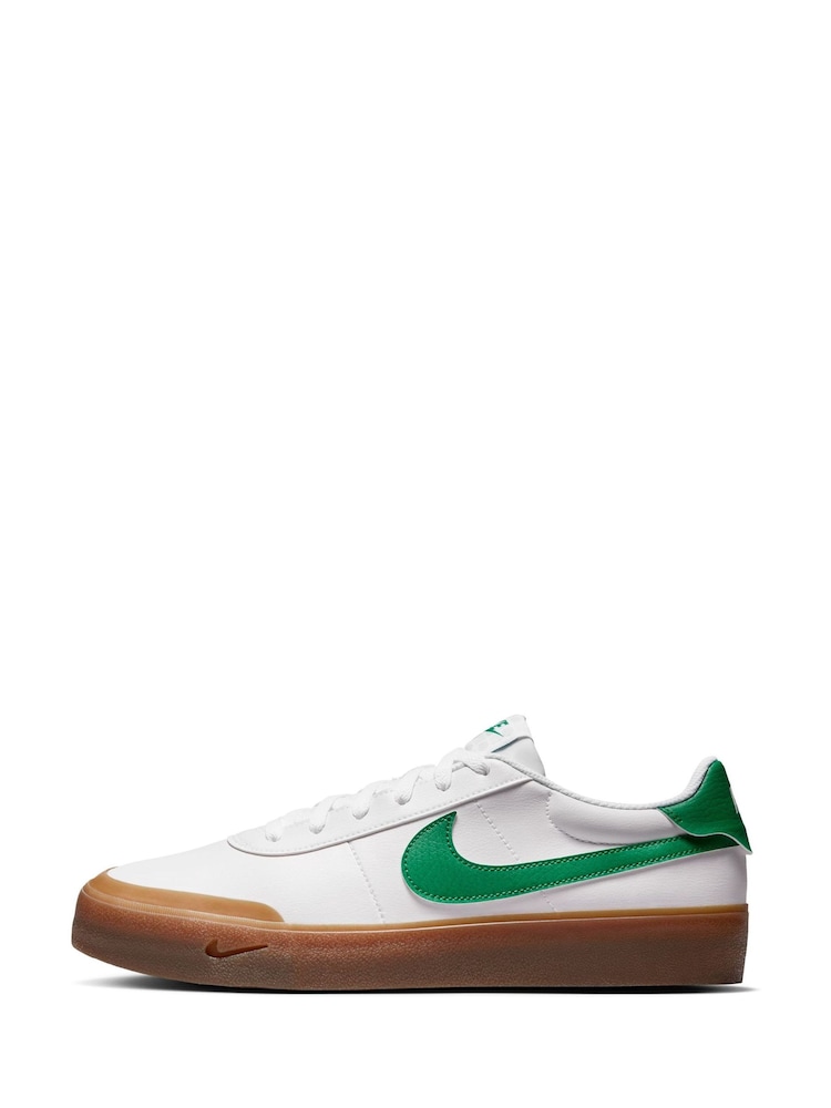 Nike White Brown Court Shot Trainers - Image 2 of 8
