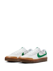 Nike White Brown Court Shot Trainers - Image 3 of 8
