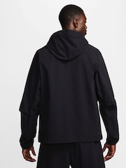 Черный - флисовая толстовка на молнии Nike Obsiian Tech - Image 2 of 10