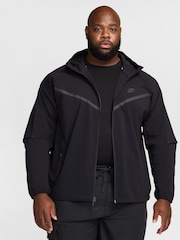 Черный - флисовая толстовка на молнии Nike Obsiian Tech - Image 6 of 10