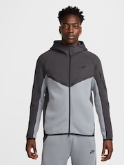 Антрацит/Серый - Толстовка Nike Tech Fleece Zip-Up Hoodie - Изображение 1 из 11