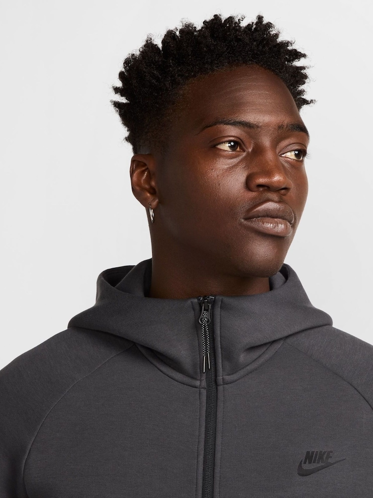 Nike Anthracite/Grey Tech Fleece Zip-Up Hoodie - Image 3 of 11