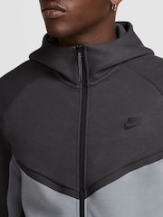 Антрацит/Серый - Толстовка Nike Tech Fleece Zip-Up Hoodie - Изображение 4 из 11