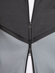 Антрацит/Серый - Толстовка Nike Tech Fleece Zip-Up Hoodie - Изображение 5 из 11