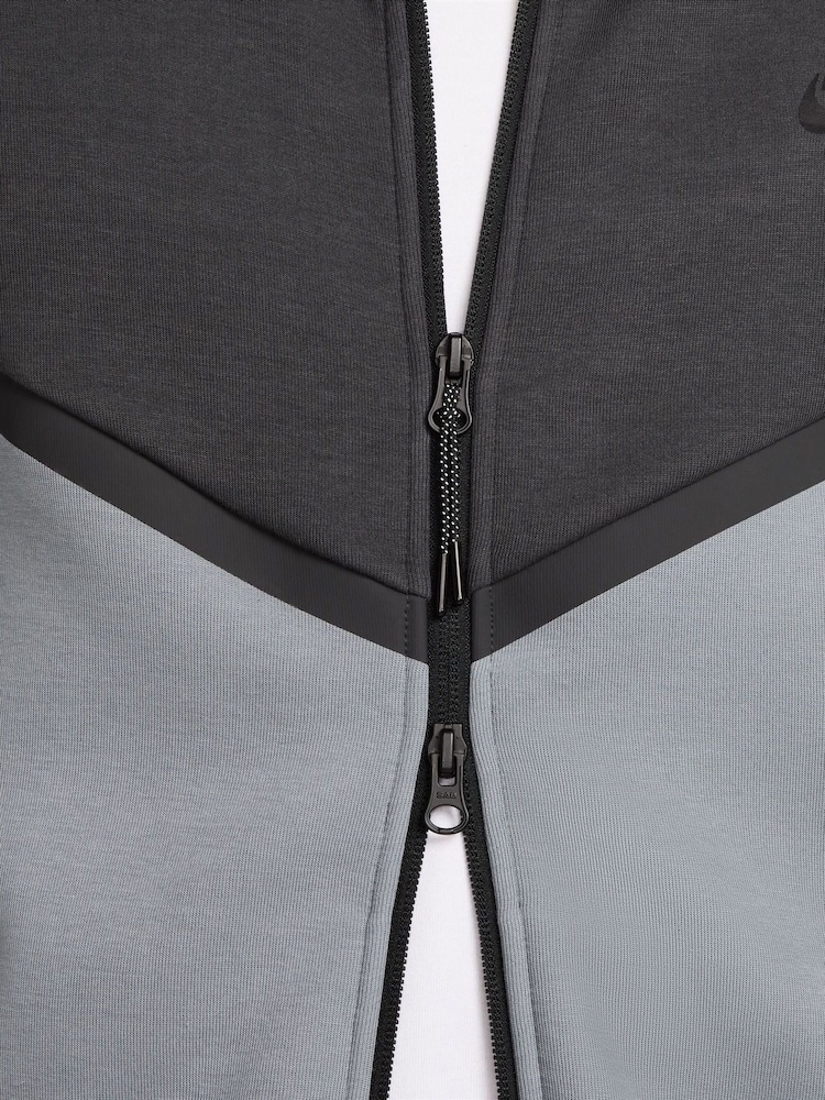 Nike Anthracite/Grey Tech Fleece Zip-Up Hoodie - Image 5 of 11