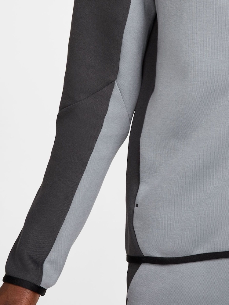 Nike Anthracite/Grey Tech Fleece Zip-Up Hoodie - Image 6 of 11