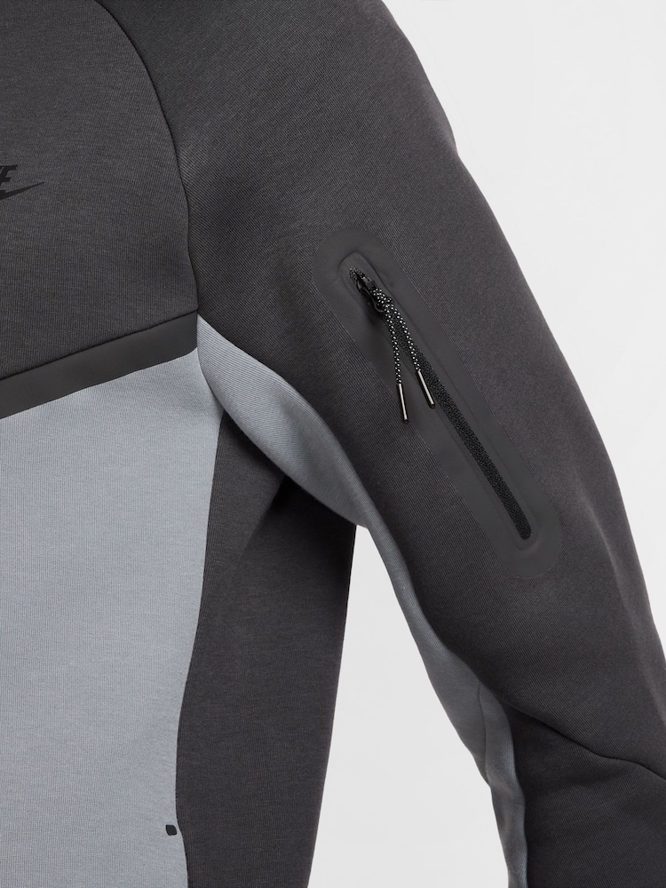 Nike Anthracite/Grey Tech Fleece Zip-Up Hoodie - Image 7 of 11
