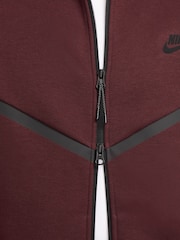 Burgundy Crush - Nike Tech Fleece Zip Up Huvtröja - Bild 5 av 11