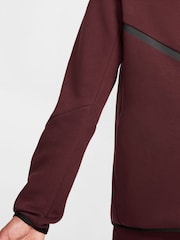 Burgundy Crush - Nike Tech Fleece Zip Up Huvtröja - Bild 6 av 11