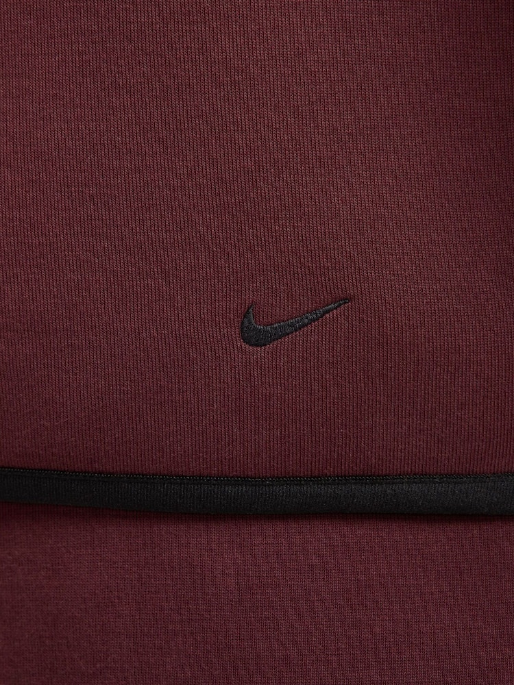 Nike Burgundy Crush Tech Fleece Zip-Up Hoodie - Image 9 of 11