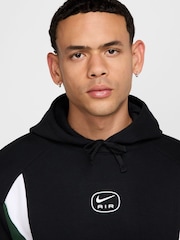 Nike Black Yellow Air Fleece Pullover Hoodie - Image 4 of 7
