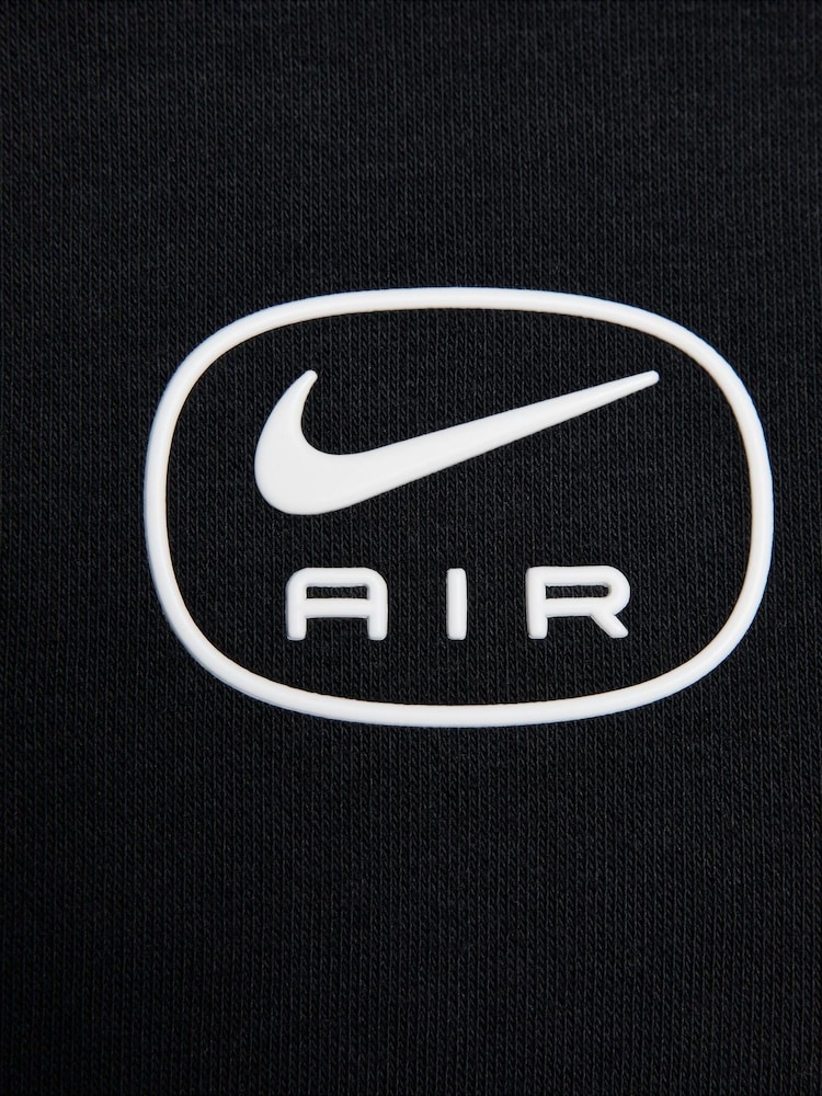 Nike Black Yellow Air Fleece Pullover Hoodie - Image 7 of 7