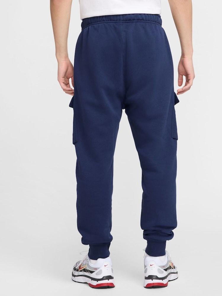 Nike Comet Blue Sportswear Air Fleece Cargo Joggers - Image 2 of 7