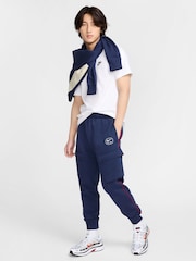 Nike Comet Blue Sportswear Air Fleece Cargo Joggers - Image 7 of 7