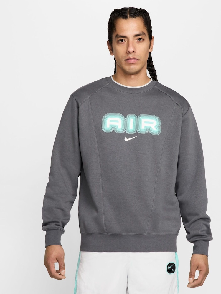 Nike Iron Grey Sportswear Air Pullover Sweatshirt - Image 1 of 4