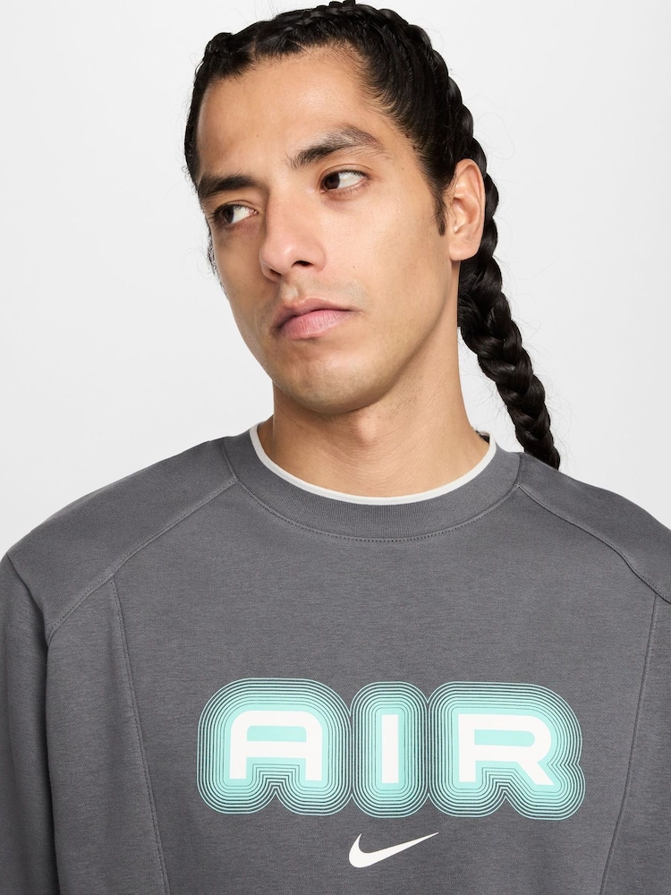 Nike Iron Grey Sportswear Air Pullover Sweatshirt - Image 3 of 4
