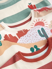 Red/Green Stripe with westen print Short Pyjamas 3 Pack (9mths-8yrs) - Image 10 of 11