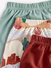 Red/Green Stripe with westen print Short Pyjamas 3 Pack (9mths-8yrs) - Image 11 of 11