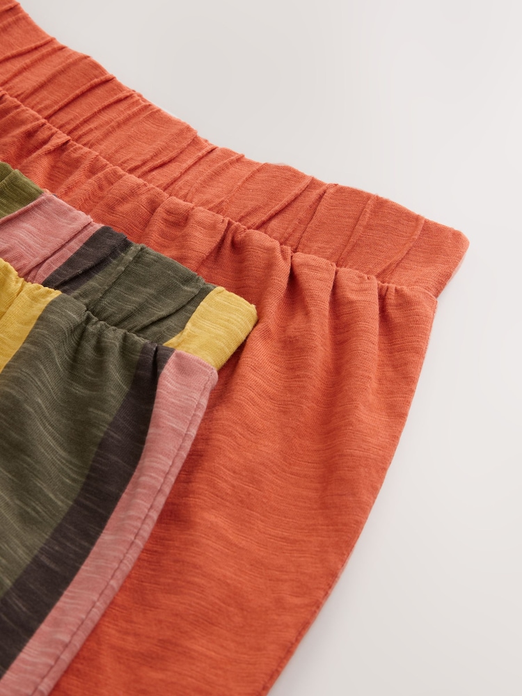 Green/Orange 100% Cotton Short Pyjamas 2 Pack (9mths-12yrs) - Image 4 of 5