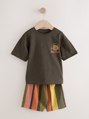 Green/Orange 100% Cotton Short Pyjamas 2 Pack (9mths-12yrs) - Image 7 of 11