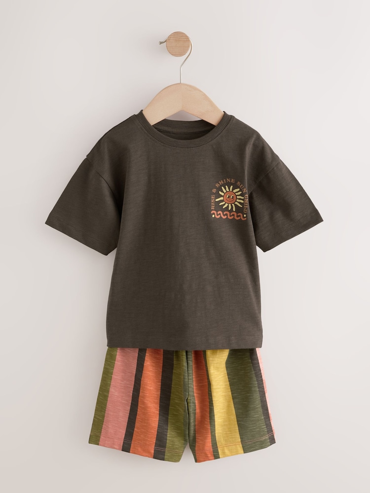 Green/Orange 100% Cotton Short Pyjamas 2 Pack (9mths-12yrs) - Image 7 of 11