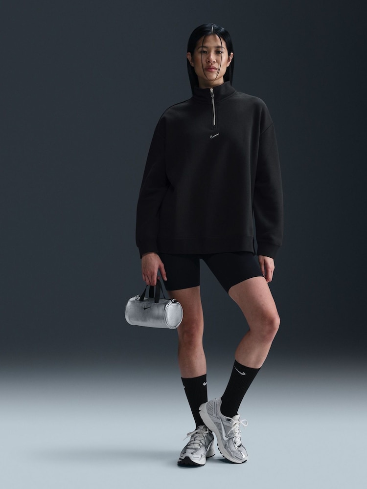 Negro - Sudadera deportiva con cremallera corta de Nike - Imagen 1 de 4