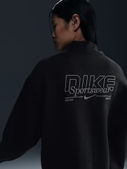 Negro - Sudadera deportiva con cremallera corta de Nike - Imagen 4 de 4