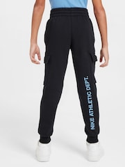 Nike Black Sport Inspired Fleece Cargo Joggers - Image 2 of 10