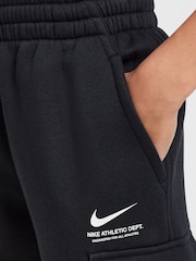 Nike Black Sport Inspired Fleece Cargo Joggers - Image 4 of 10