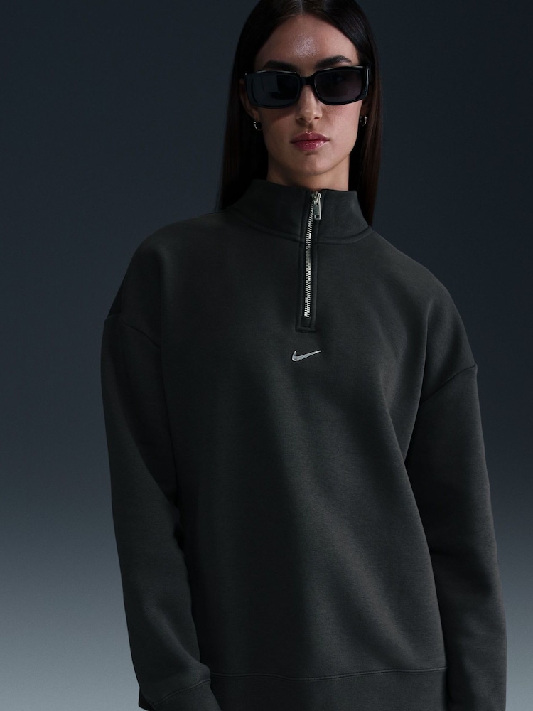 Nike Anthracite Sportswear Quarter-Zip Sweatshirt - Image 3 of 5