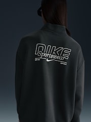Antracita - Sudadera deportiva con cremallera corta de Nike - Imagen 4 de 5