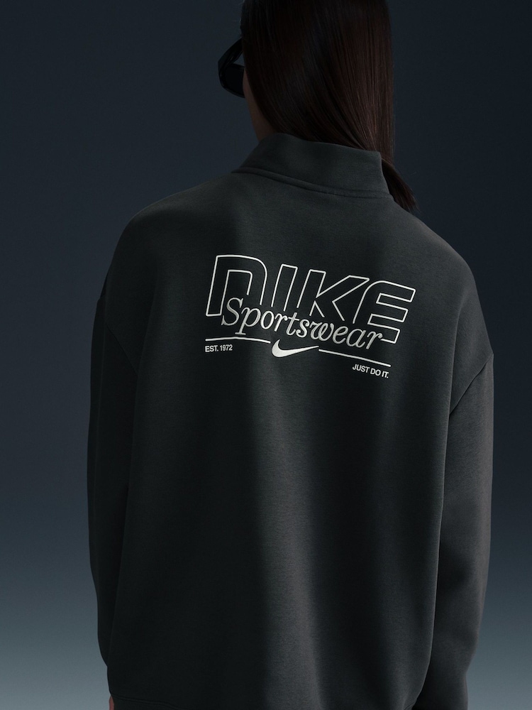 Nike Anthracite Sportswear Quarter-Zip Sweatshirt - Image 4 of 5
