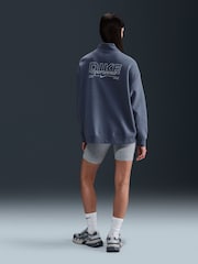 Azul difuminado - Sudadera deportiva con cremallera corta de Nike - Imagen 2 de 5