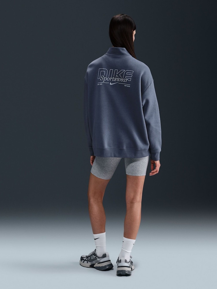 Azul difuminado - Sudadera deportiva con cremallera corta de Nike - Imagen 2 de 5