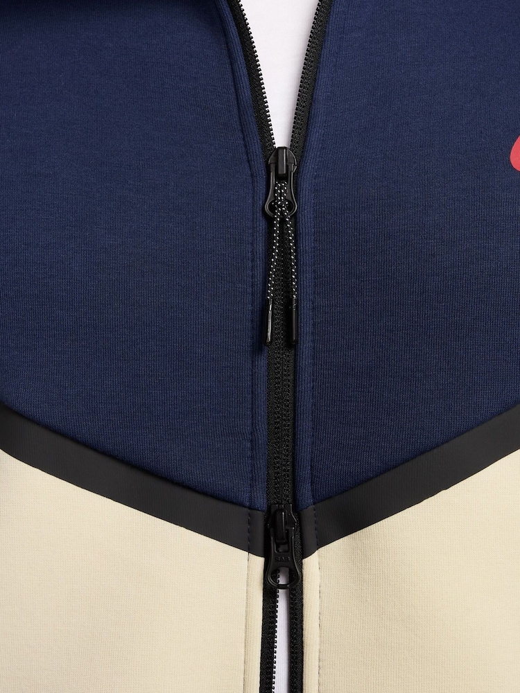 Blå - Nike Tech Fleece Zip Up Huvtröja - Bild 10 av 10